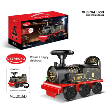 Interaktywny Jeździk Retro Lokomotywa dla dzieci 3+ Dźwięki + Światła + Schowek